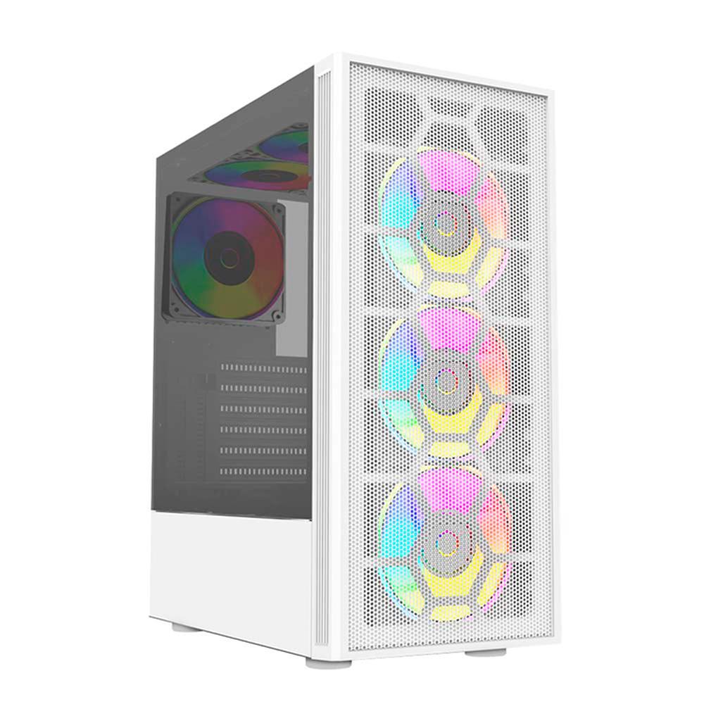 Foto 2 pulgar | Gabinete Gamer Balam Rush Dragonfly II Mesh GM740 ATX Media Torre 4 Fan RGB BR-935999 color Blanco