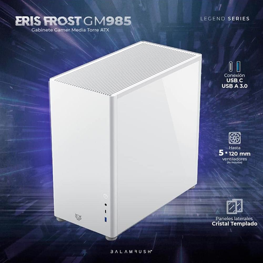 Foto 3 pulgar | Gabinete Gamer Balam Rush Eris Frost GM985 ATX Media Torre Cristal Templado USB 3.0 BR-935678 color Blanco