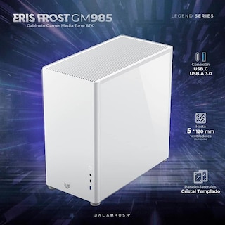 Foto 2 | Gabinete Gamer Balam Rush Eris Frost GM985 ATX Media Torre Cristal Templado USB 3.0 BR-935678 color Blanco