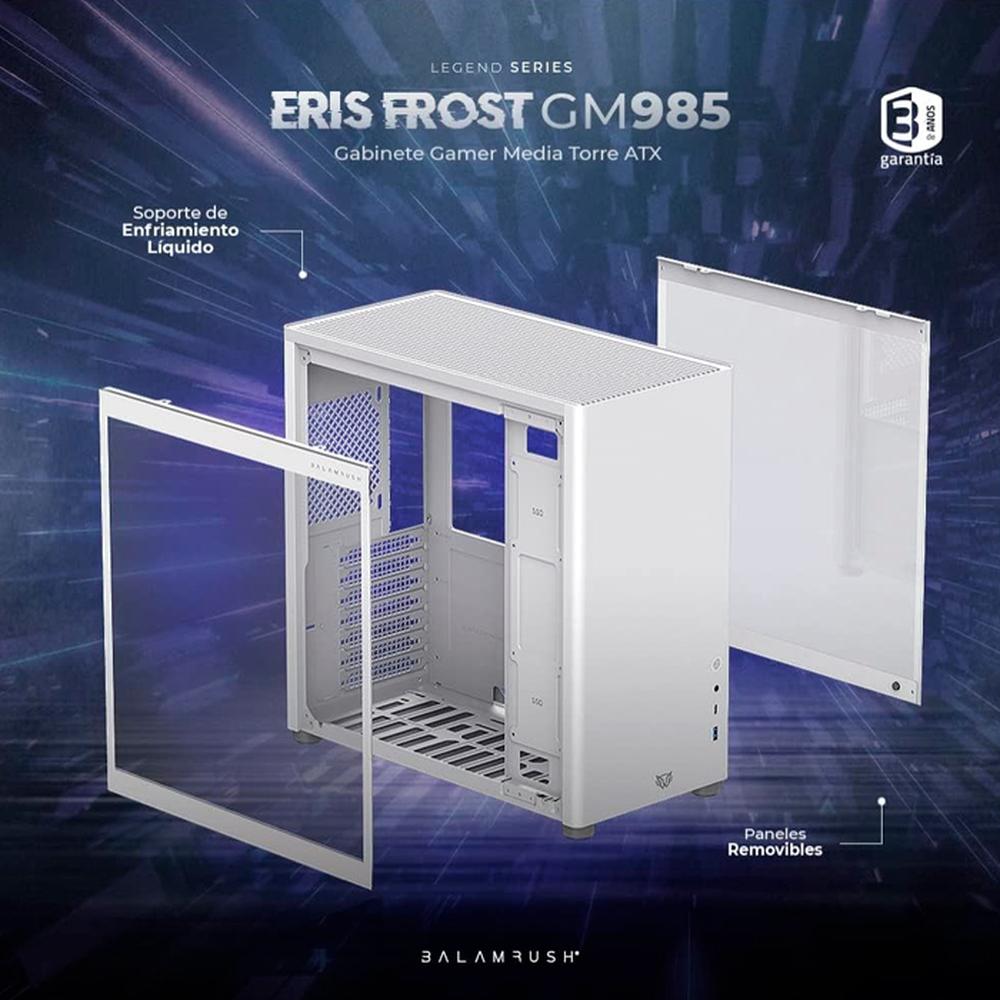 Foto 5 pulgar | Gabinete Gamer Balam Rush Eris Frost GM985 ATX Media Torre Cristal Templado USB 3.0 BR-935678 color Blanco