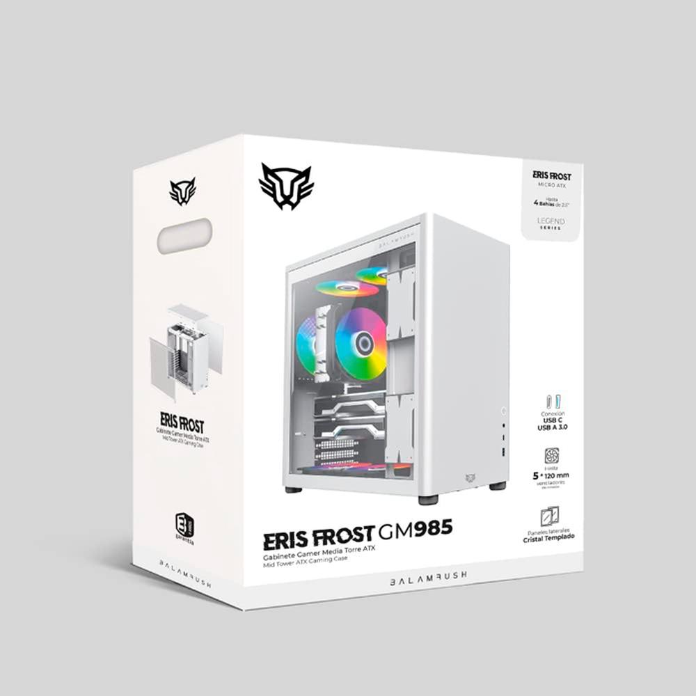 Foto 6 pulgar | Gabinete Gamer Balam Rush Eris Frost GM985 ATX Media Torre Cristal Templado USB 3.0 BR-935678 color Blanco