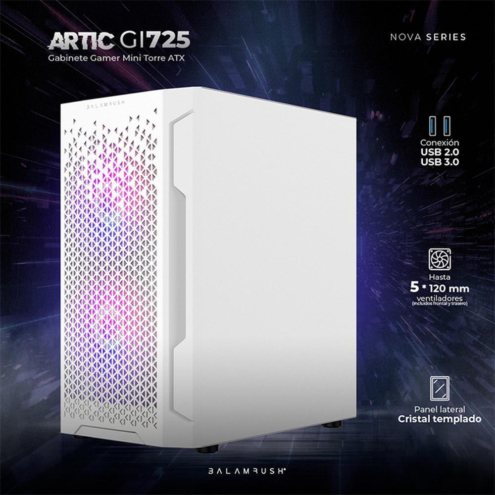 Foto 3 pulgar | Gabinete Gamer Balam Rush Artic Gi725 M-atx Micro Torre 3 Fan Rgb Br-936125 color Blanco