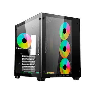 Foto 1 | Gabinete Gamer Balam Rush Tank Pro Gm930 Media Torre 4 Fan Cristal Templado Negro Br-935944