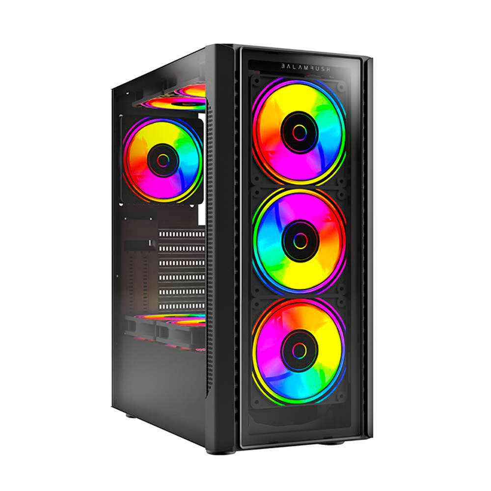 Foto 2 pulgar | Gabinete Gamer Balam Rush Br-935968 Dragonfly Ii Crystal Gm745 Media Torre 4 Fan Cristal Templado