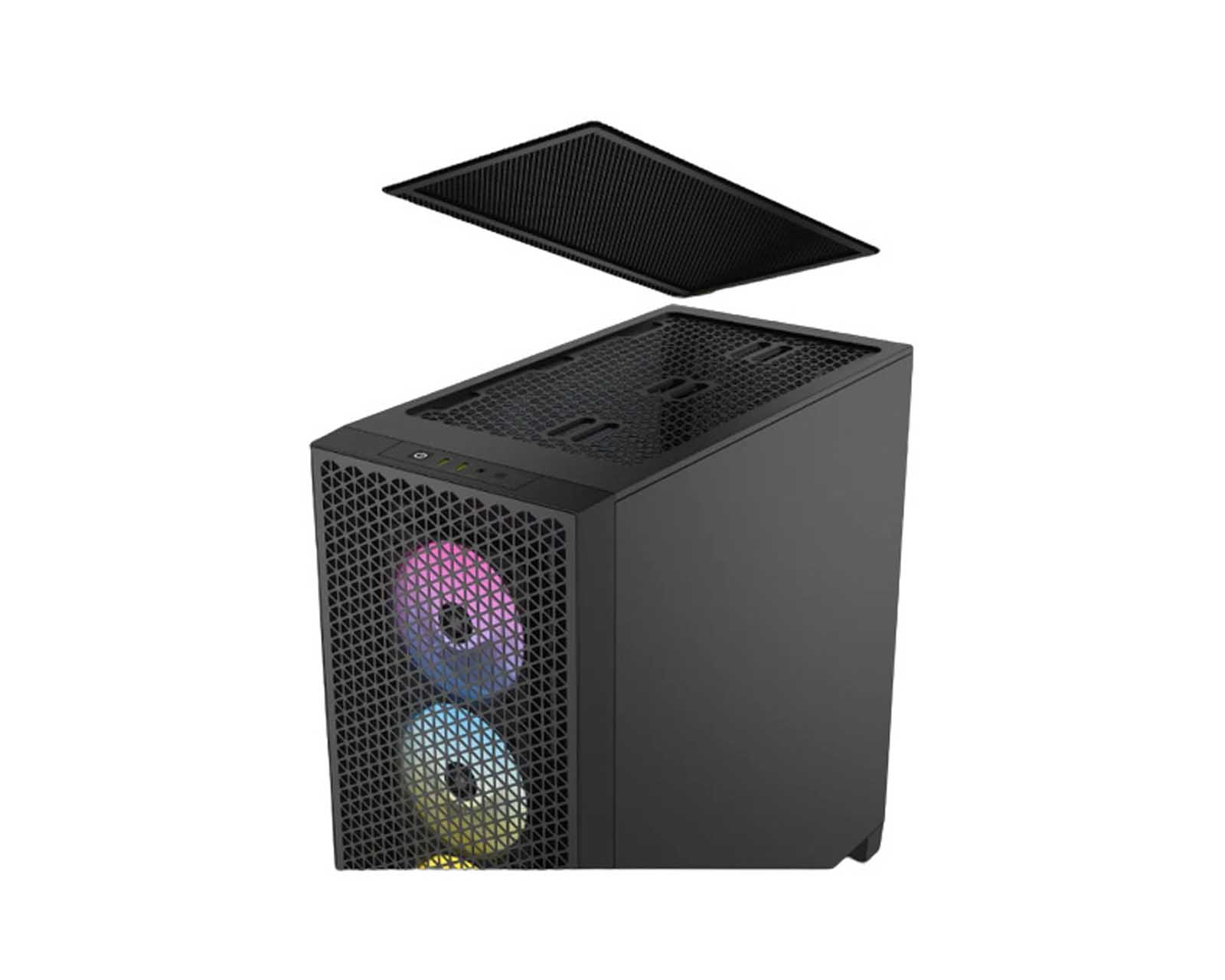 Foto 7 pulgar | Gabinete Corsair CC-9011255-WW Negro 3000d RGB Airflow con Ventana Midi-tower ATX USB 3.2 sin Fuente