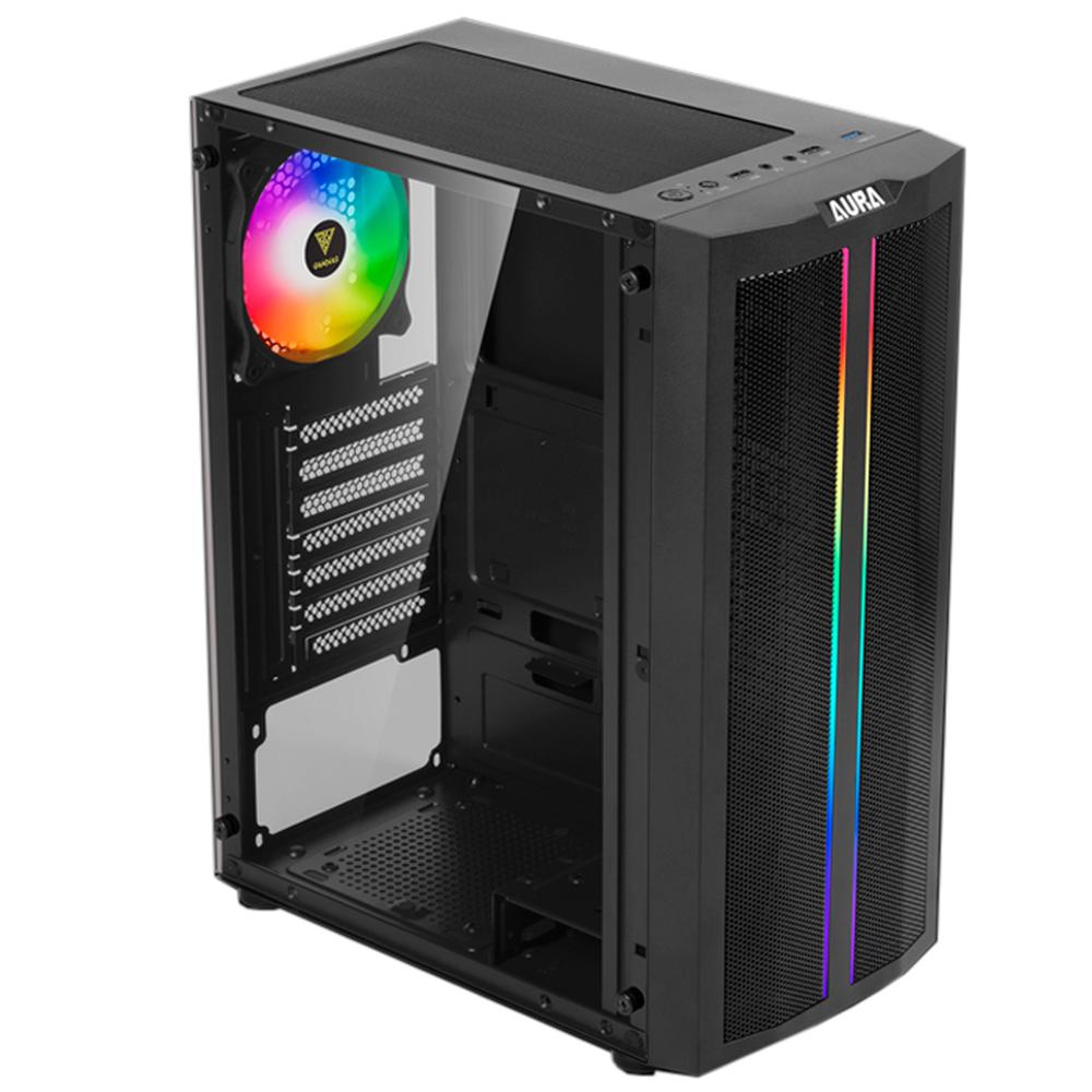 Foto 3 pulgar | Gabinete Gamer Gamdias Aura GC3 ATX 1 Ventilador Cristal Templado RGB