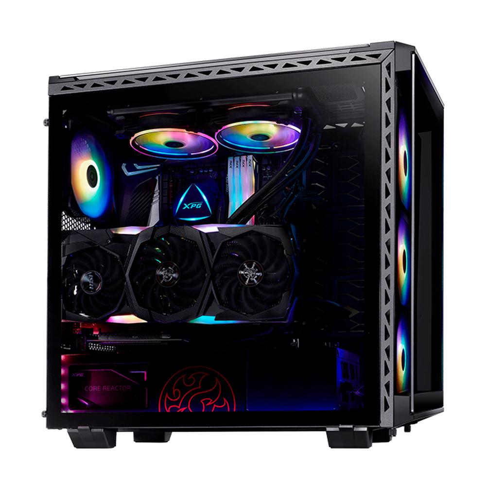 Foto 4 pulgar | Gabinete Gamer Xpg Battlecruiser Ii St E-atx 4 Fan Argb Cristal Templado Battlecruiseriist-bkcww Color Negro