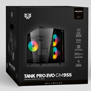 Foto 5 | Gabinete Balam Rush Tank Pro Evo Gm955 Mini Torre 3 Fan Rgb Micro Atx Cristal Templado Br-937320 Color Negro