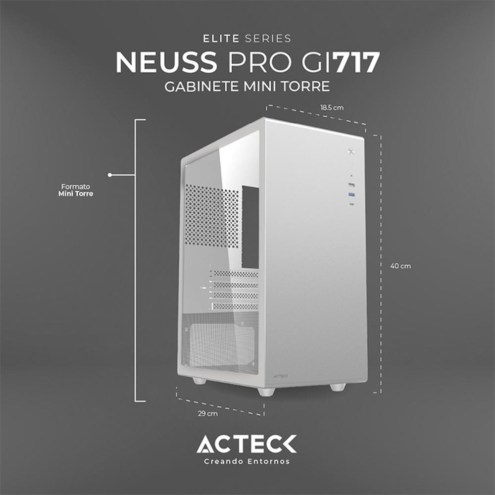 Foto 3 pulgar | Gabinete Acteck Neuss Pro Gi717 Micro Atx Mini Torre Cristal Templado Usb-c Blanco Ac-936002