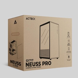 Foto 5 | Gabinete Acteck Neuss Pro Gi717 Micro Atx Mini Torre Cristal Templado Usb-c Negro Ac-935937