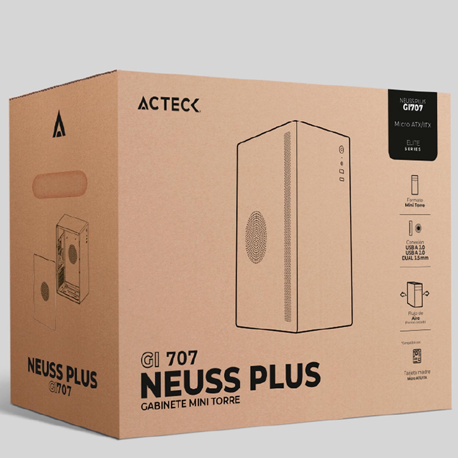 Foto 6 pulgar | Gabinete ACTECK NEUSS PLUS GI707 Micro ATX Mini Torre Fuente 450w Blanco AC-936026