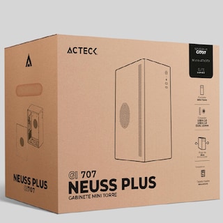 Foto 5 | Gabinete ACTECK NEUSS PLUS GI707 Micro ATX Mini Torre Fuente 450w Blanco AC-936026