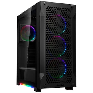 Foto 1 | Gabinete Gamer Gamdias Athena P1 Atx 4 Fan Cristal Templado Argb color Negro