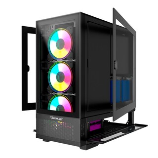 Foto 3 | Gabinete Ocelot Gaming Hunter-2, E-atx, Cristal Templado, Incluye 3 Ventiladores, Sin Fuente, Negro