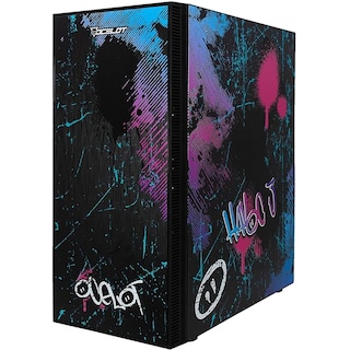 Foto 3 | Gabinete Gamer Oc-havoc 3 E-atx 3 Fan Argb Cristal Templado Cyberpunk Urbano Negro