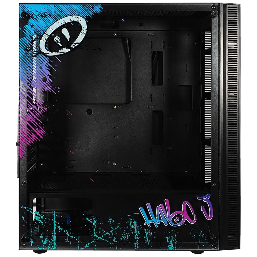 Foto 6 pulgar | Gabinete Gamer Oc-havoc 3 E-atx 3 Fan Argb Cristal Templado Cyberpunk Urbano Negro