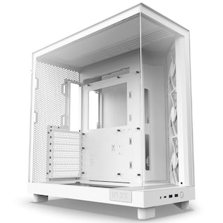 Foto 1 | Gabinete Gamer Nzxt H6 Flow Atx 3 Fan Cristal Templado Usb-c Cc-h61fw-01 Blanco
