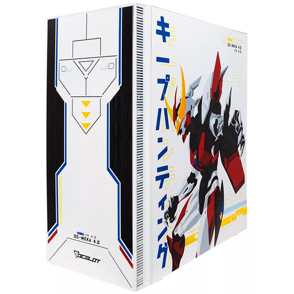 Foto 4 pulgar | Gabinete Gamer OC-Meka 4.0 E-ATX 3 Fan ARGB Cristal Templado Gundam