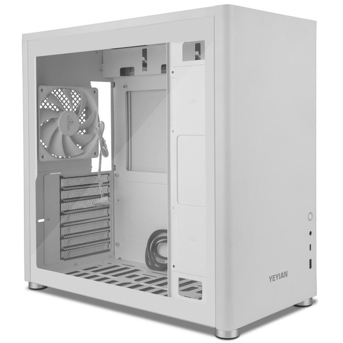 Foto 2 pulgar | Gabinete para PC Gaming ATX Yeyian Hussar Plus Blanco Ycm-ashus-01wh