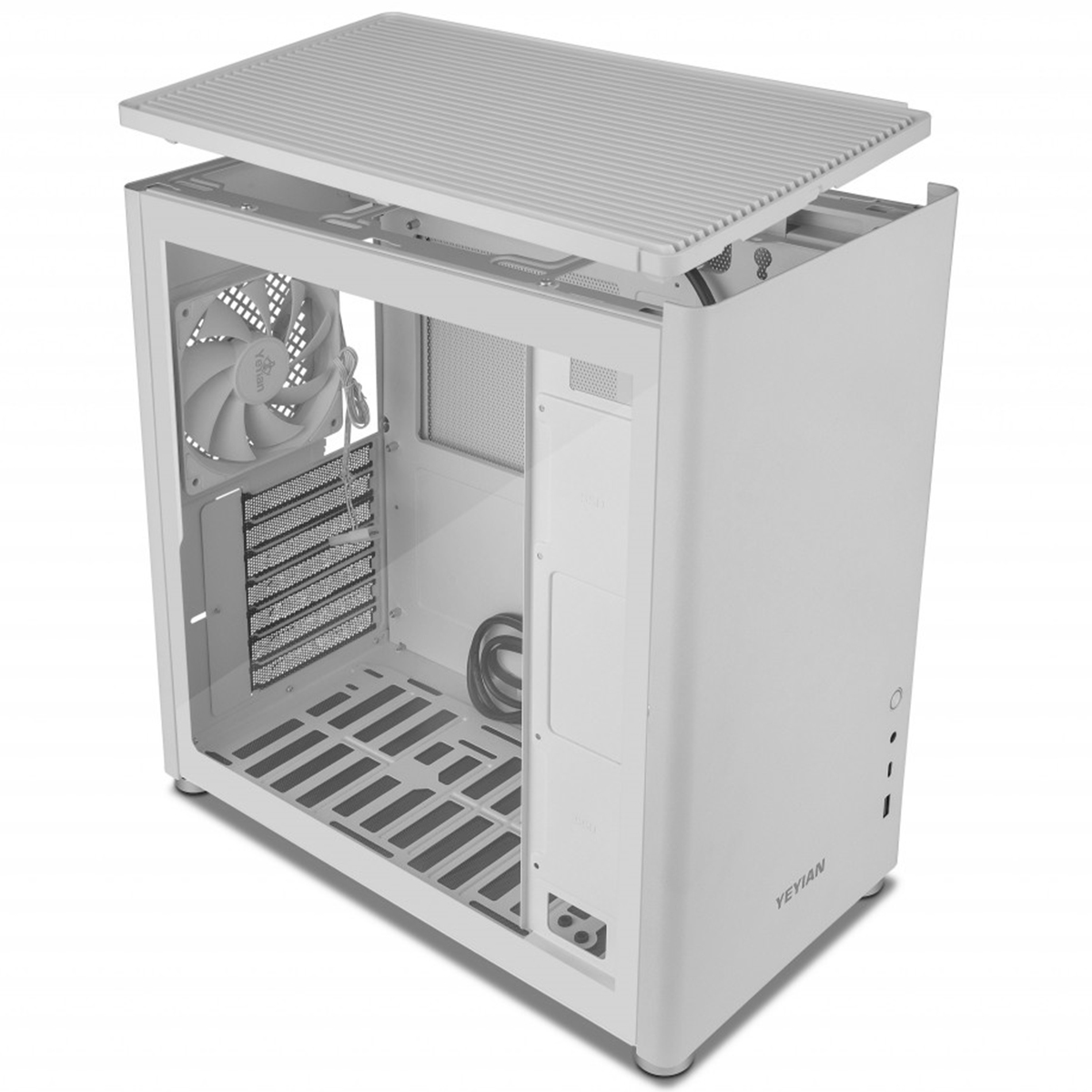 Foto 4 pulgar | Gabinete para PC Gaming ATX Yeyian Hussar Plus Blanco Ycm-ashus-01wh