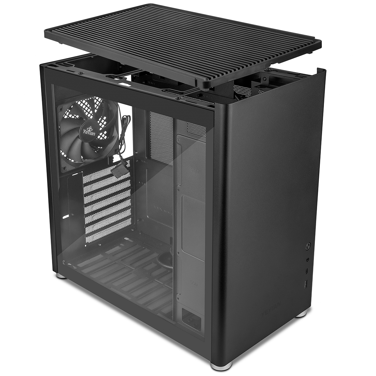 Foto 4 pulgar | Gabinete Yeyian para PC Gaming ATX Hussar Plus Negro YCM-ASHUS-01