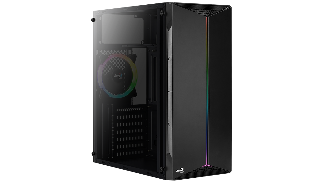 Gabinete Aerocool Split Tempered Glass Negro ATX/Microatx/Mini-itx