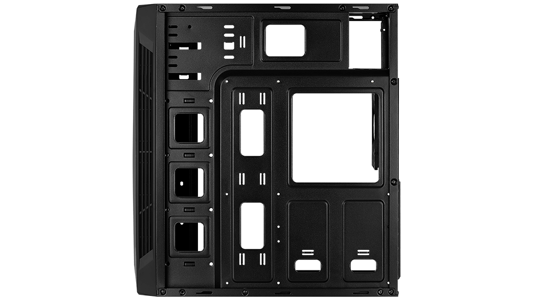 Foto 6 pulgar | Gabinete Aerocool Split Tempered Glass Negro ATX/Microatx/Mini-itx