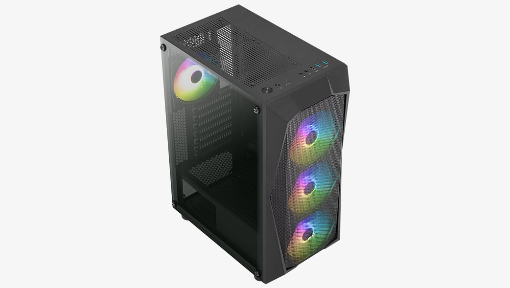 Foto 5 pulgar | Gabinete Aerocool Falcon ARGB Media Torre ATX/Micro ATX/Mini-ITX