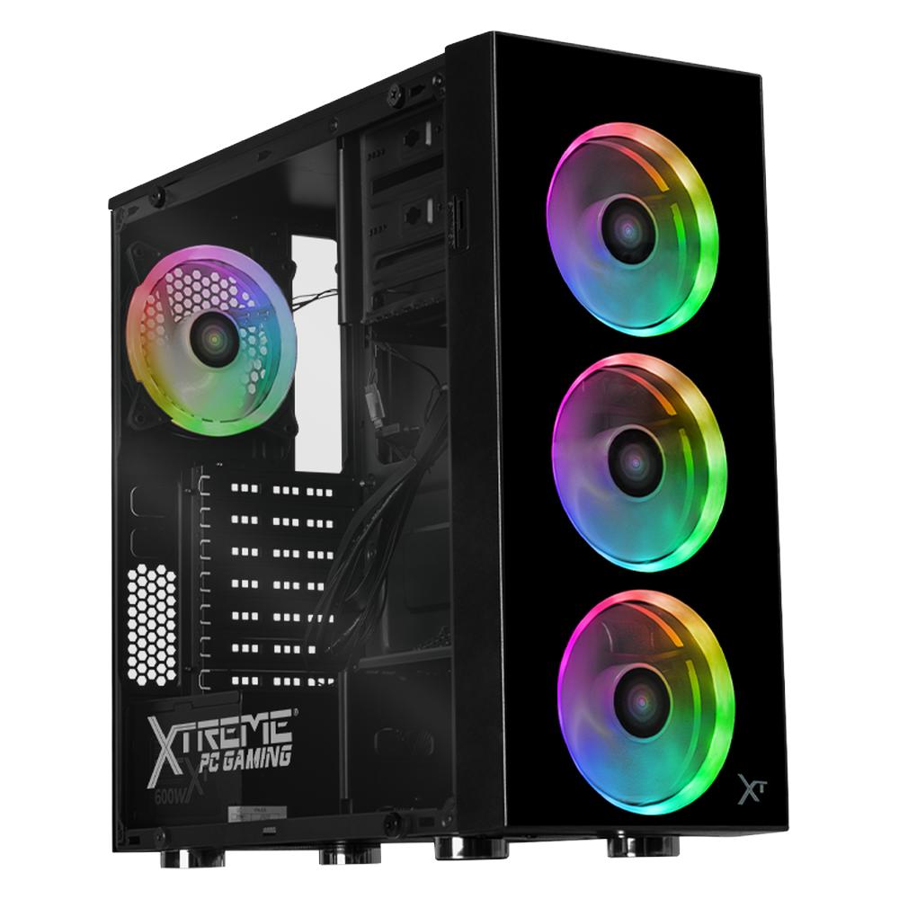 Foto 2 pulgar | Gabinete Gamer Xtreme Pc Gaming Dragonfly Cxt320bk Media Torre Atx/micro Atx/itx 600w Fan 4x120mm Cristal Templado R