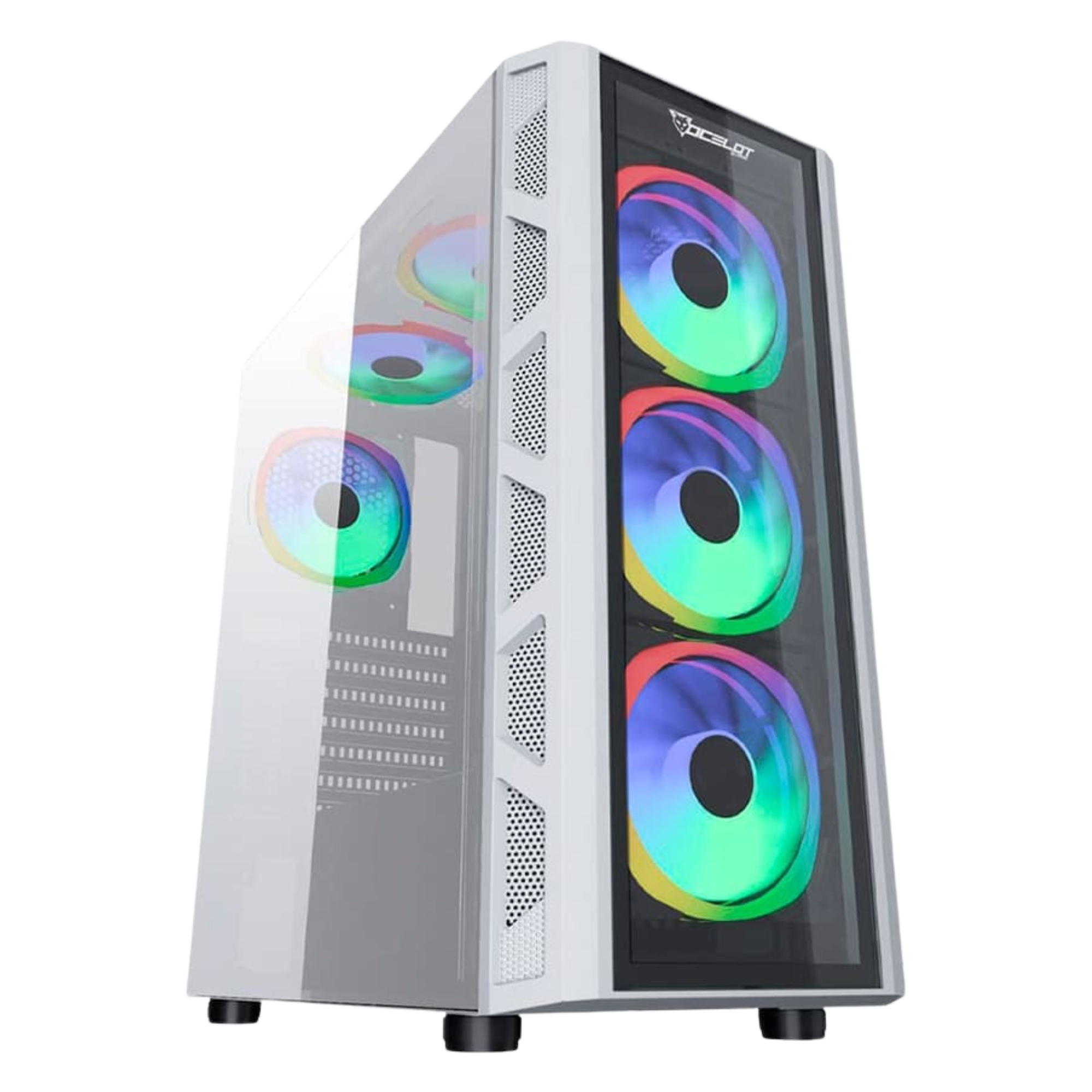 Foto 7 pulgar | Gabinete Ocelot Gaming Og-c White Blixard E-atx, Cristal Templado, Sin Fuente, Blanco