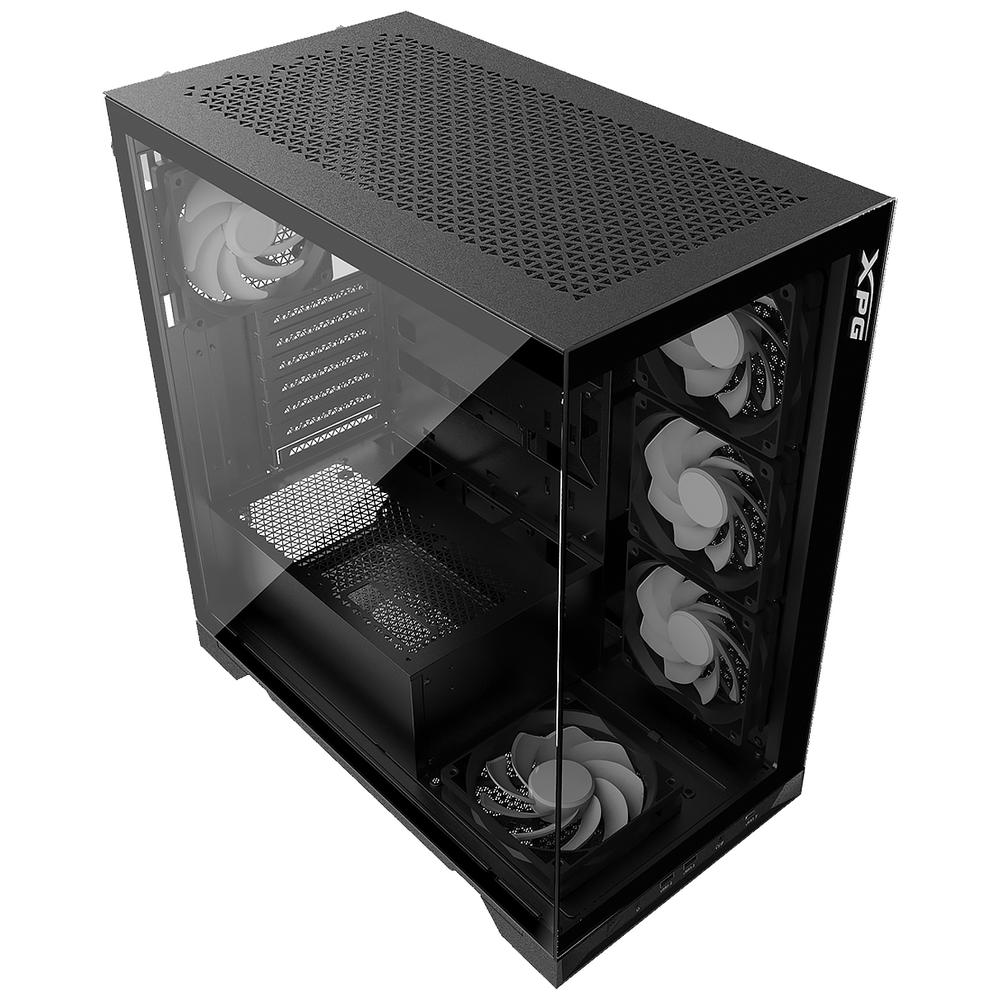 Foto 4 pulgar | Gabinete Gamer Xpg Invader X Atx Media Torre 5 Fan Cristal Templado Usb-c Negro Invaderxmt-bkcww