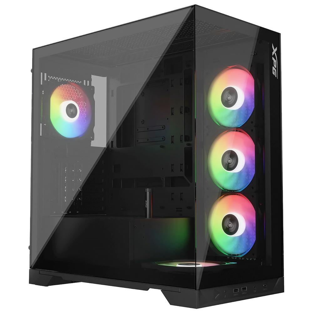 Foto 7 pulgar | Gabinete Gamer Xpg Invader X Atx Media Torre 5 Fan Cristal Templado Usb-c Negro Invaderxmt-bkcww