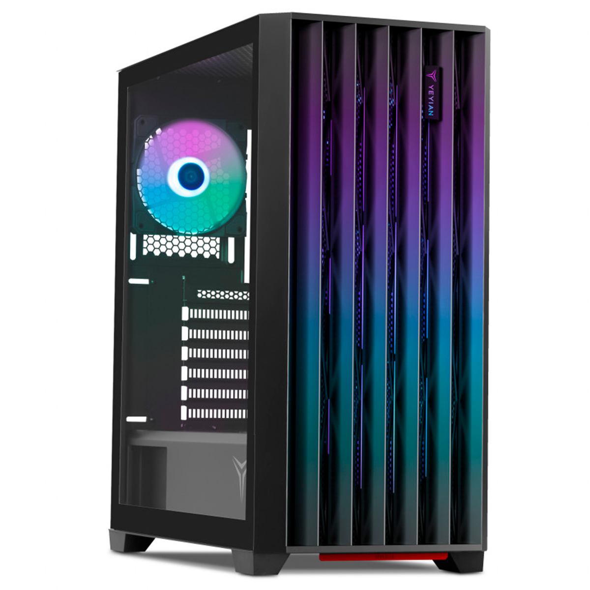 Foto 3 pulgar | Gabinete Para Pc Gamer Yeyian Mid-tower Phoenix Con Vidrio Templado - Ycm-appho-01