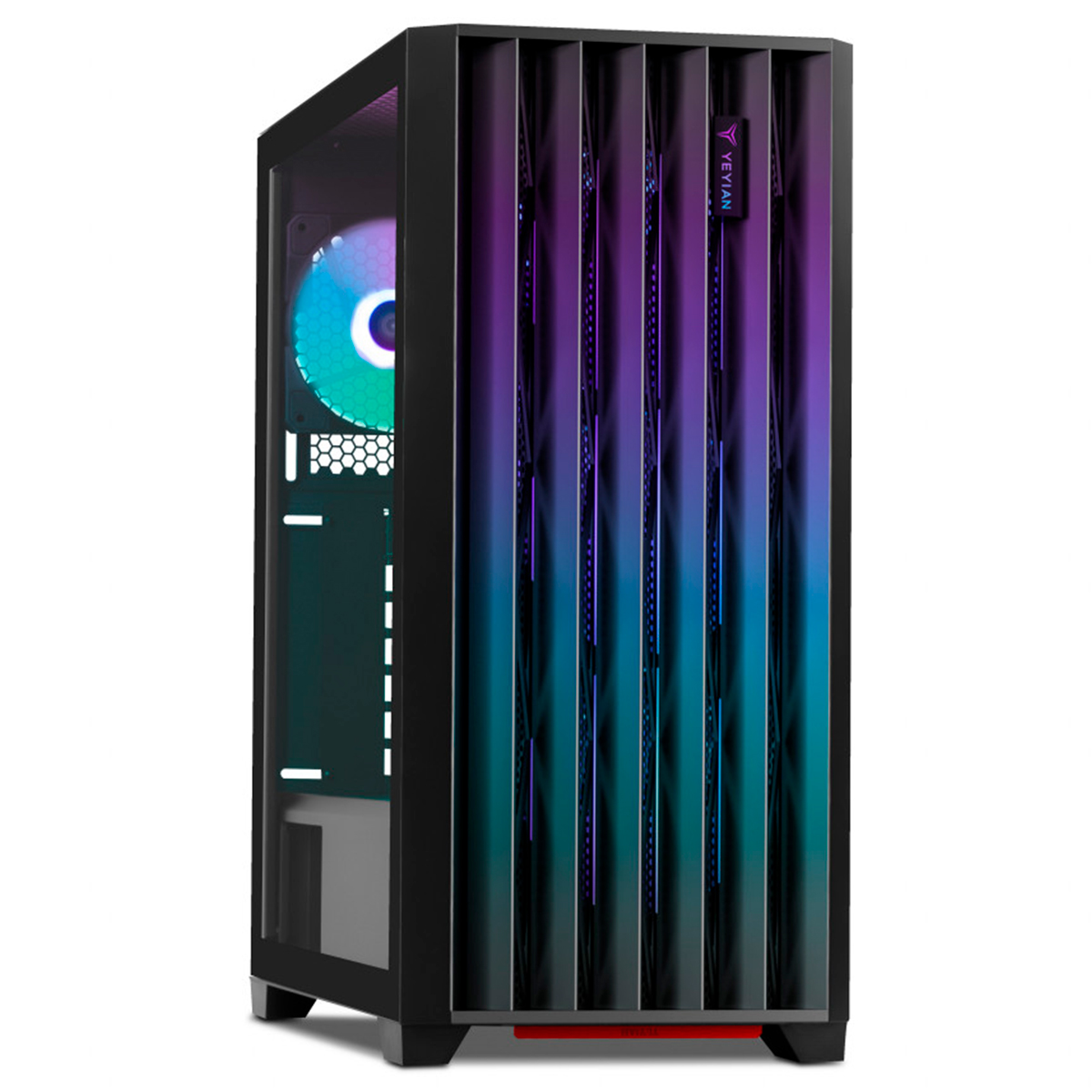 Foto 4 pulgar | Gabinete Para Pc Gamer Yeyian Mid-tower Phoenix Con Vidrio Templado - Ycm-appho-01