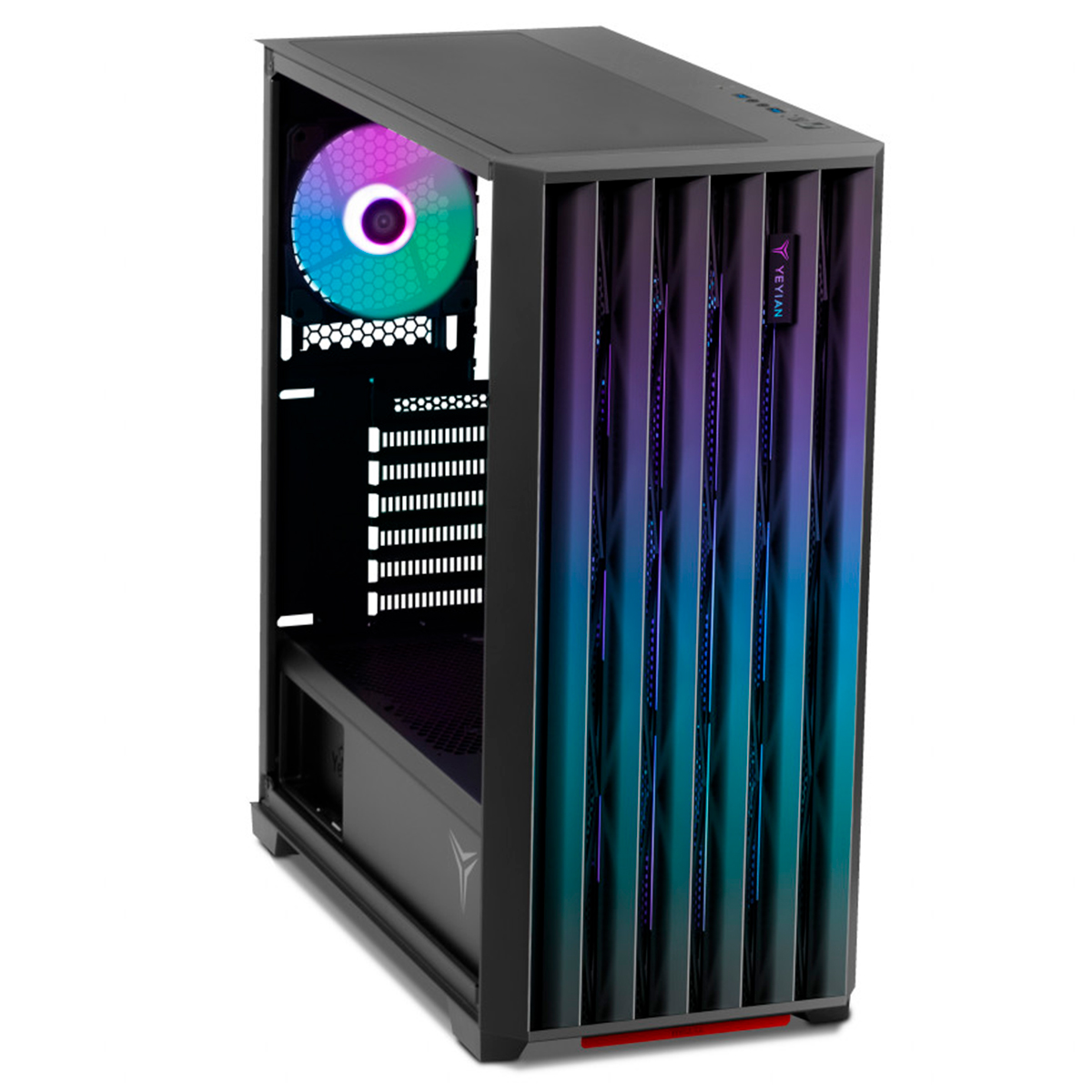 Foto 5 pulgar | Gabinete Para Pc Gamer Yeyian Mid-tower Phoenix Con Vidrio Templado - Ycm-appho-01