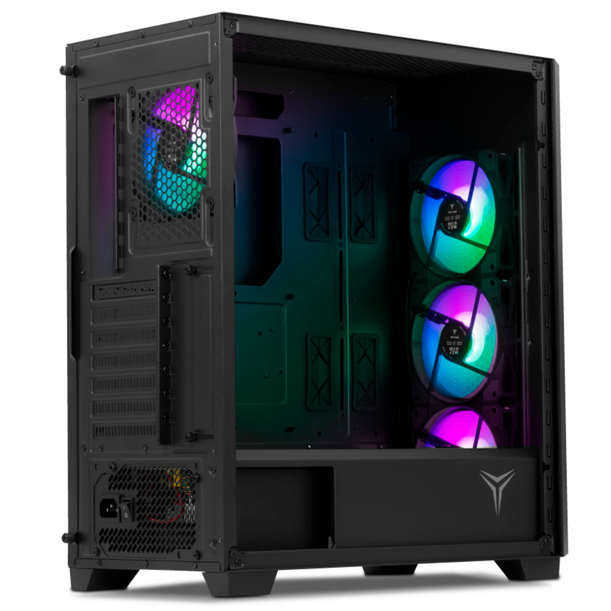 Foto 9 pulgar | Gabinete Para Pc Gamer Yeyian Mid-tower Phoenix Con Vidrio Templado - Ycm-appho-01