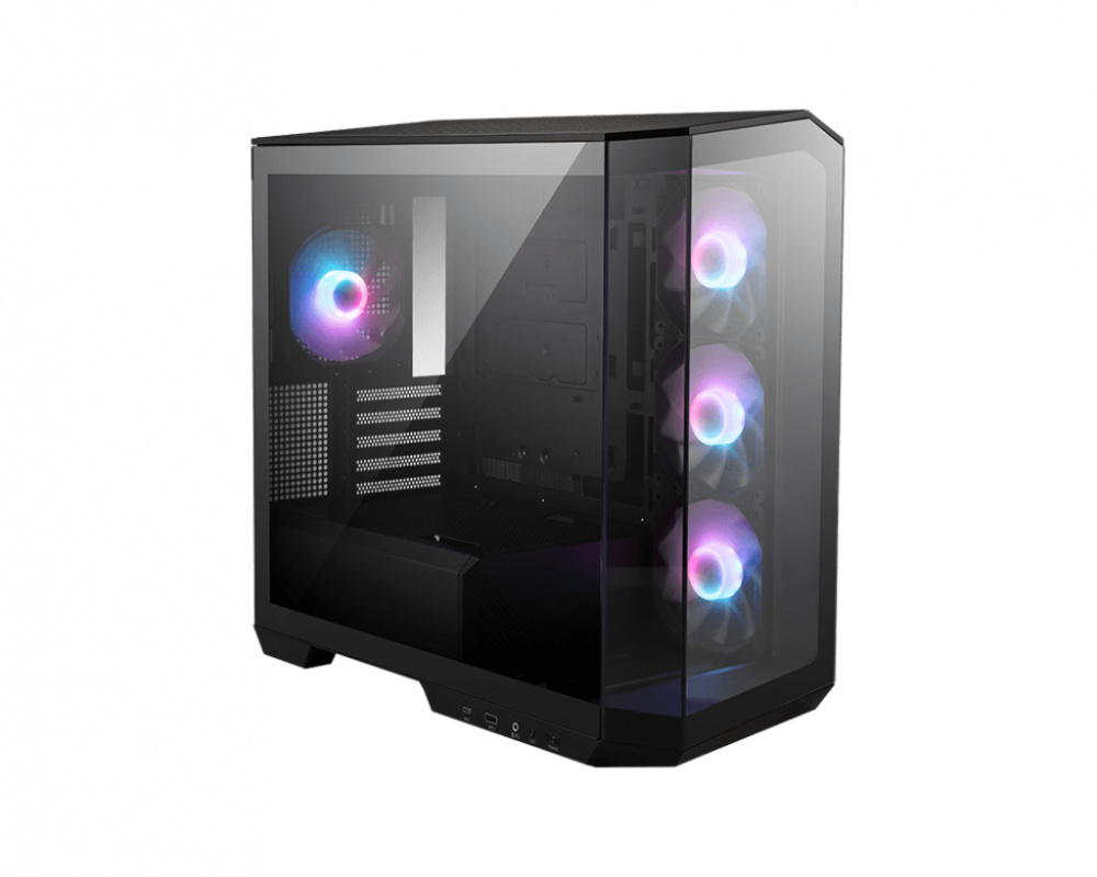 Foto 2 pulgar | Gabinete MSI Mag Pano M100R PZ con Ventana ARGB Micro-Tower USB 3.2 Sin Fuente 4 Ventiladores ARGB