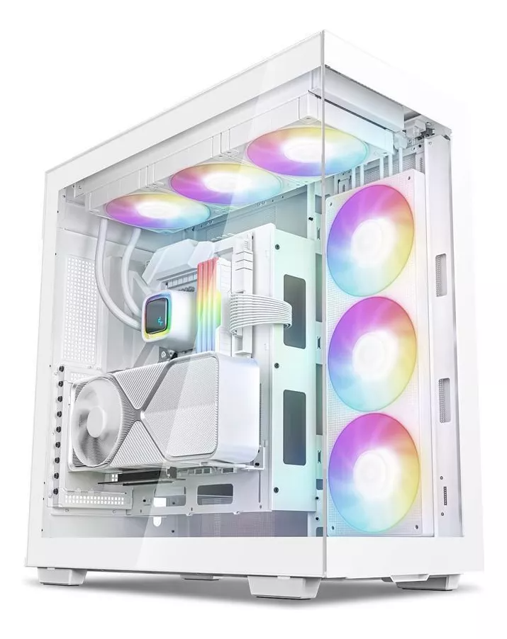 Gabinete Deepcool Ch780 Blanco E-atx Argb S/fuente Cristal