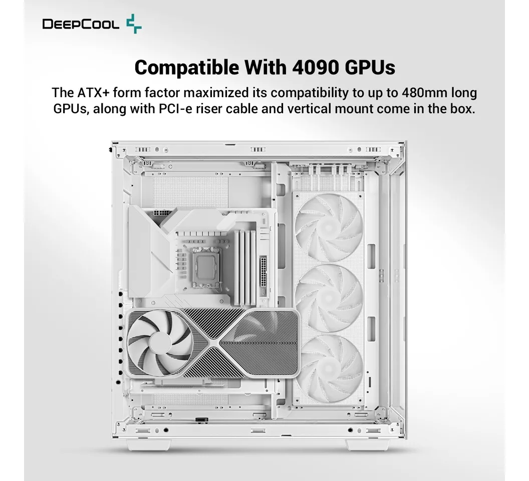 Foto 3 pulgar | Gabinete Deepcool Ch780 Blanco E-atx Argb S/fuente Cristal