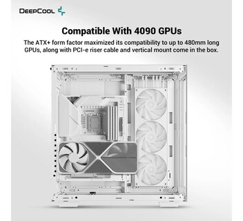Foto 2 | Gabinete Deepcool Ch780 Blanco E-atx Argb S/fuente Cristal