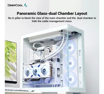 Foto 3 | Gabinete Deepcool Ch780 Blanco E-atx Argb S/fuente Cristal