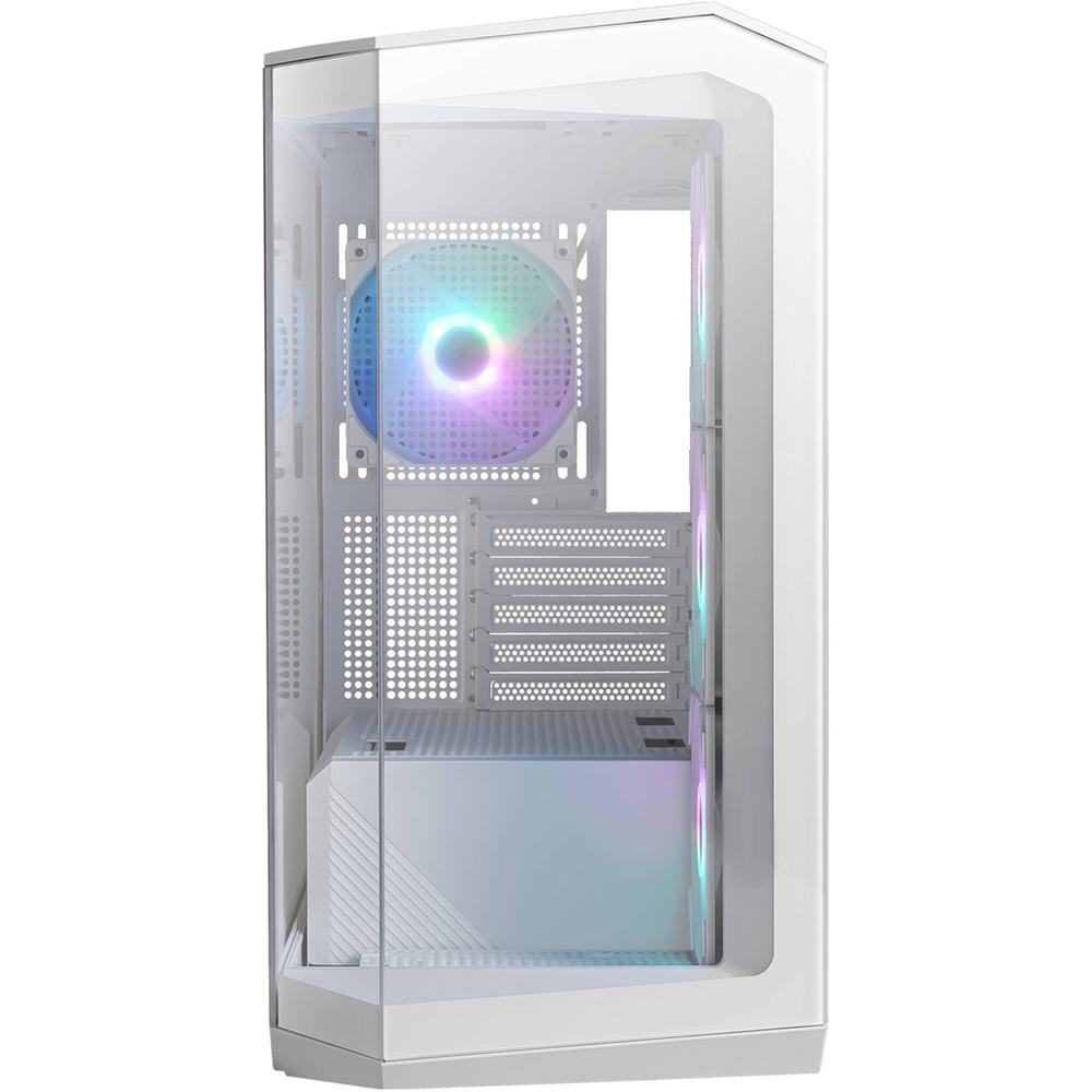 Foto 3 pulgar | Gabinete Gamer Msi Mag Pano M100r Pz White Micro Atx Micro Torre 4 Fan Cristal Templado Usb-c Argb