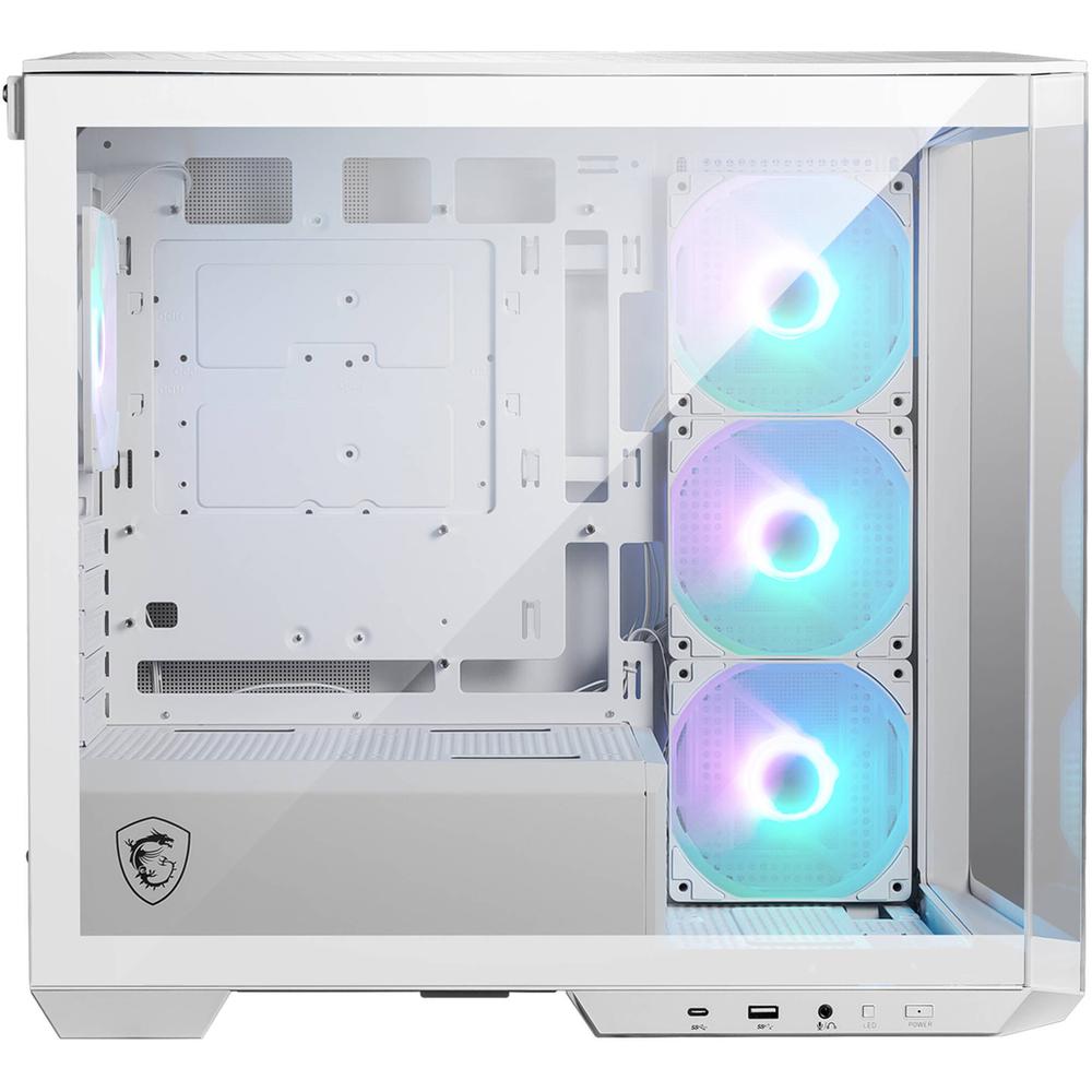 Foto 5 pulgar | Gabinete Gamer Msi Mag Pano M100r Pz White Micro Atx Micro Torre 4 Fan Cristal Templado Usb-c Argb