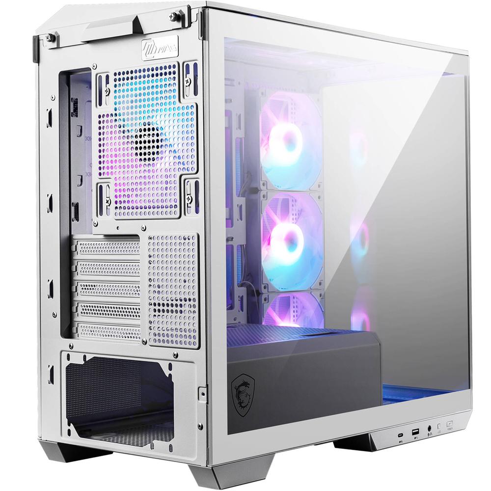 Foto 7 pulgar | Gabinete Gamer Msi Mag Pano M100r Pz White Micro Atx Micro Torre 4 Fan Cristal Templado Usb-c Argb