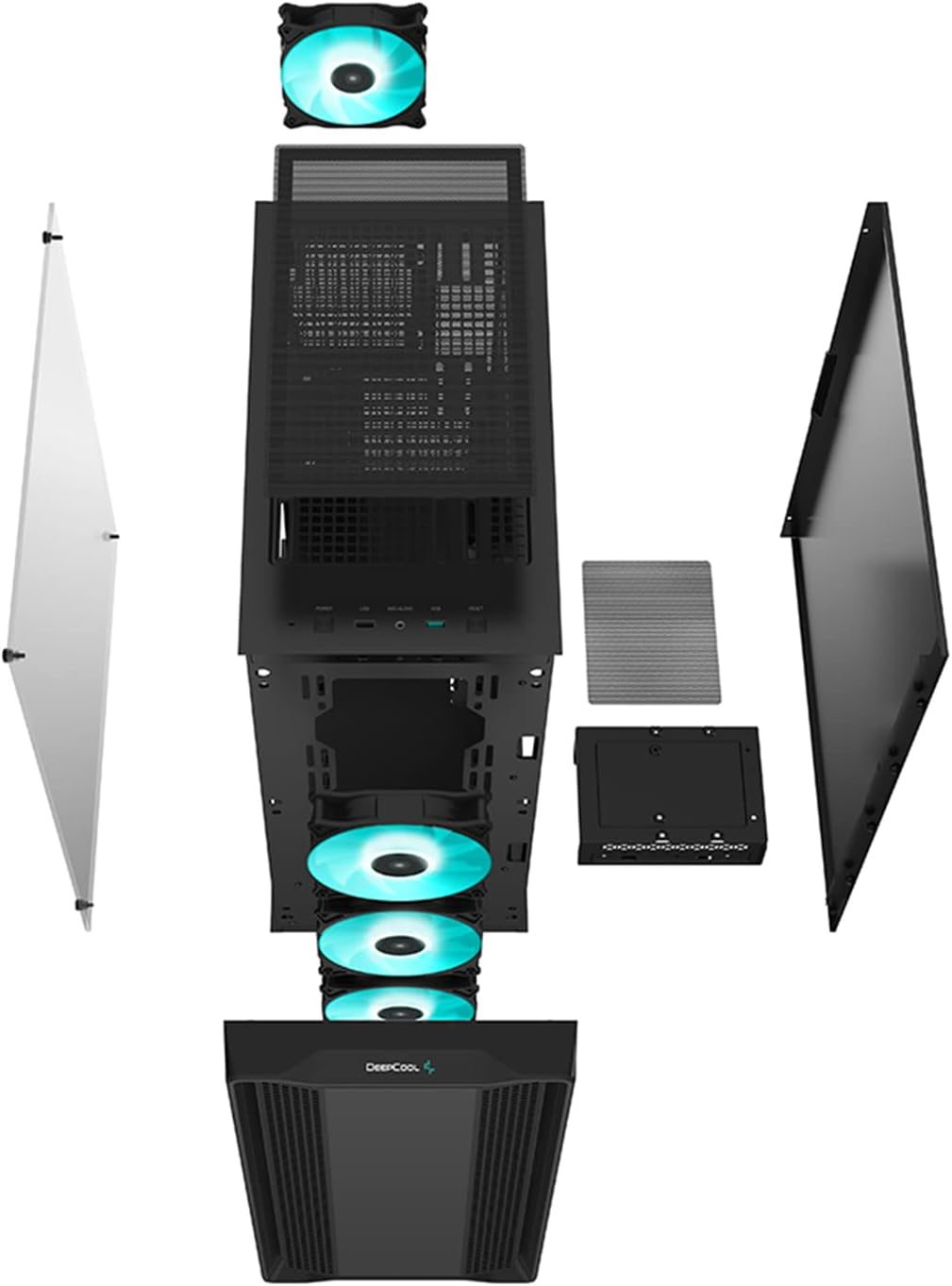 Foto 5 pulgar | Gabinete Media Torre Deepcool R-cc560-bkgaa4-g-1 - Sin Fuente - Negro