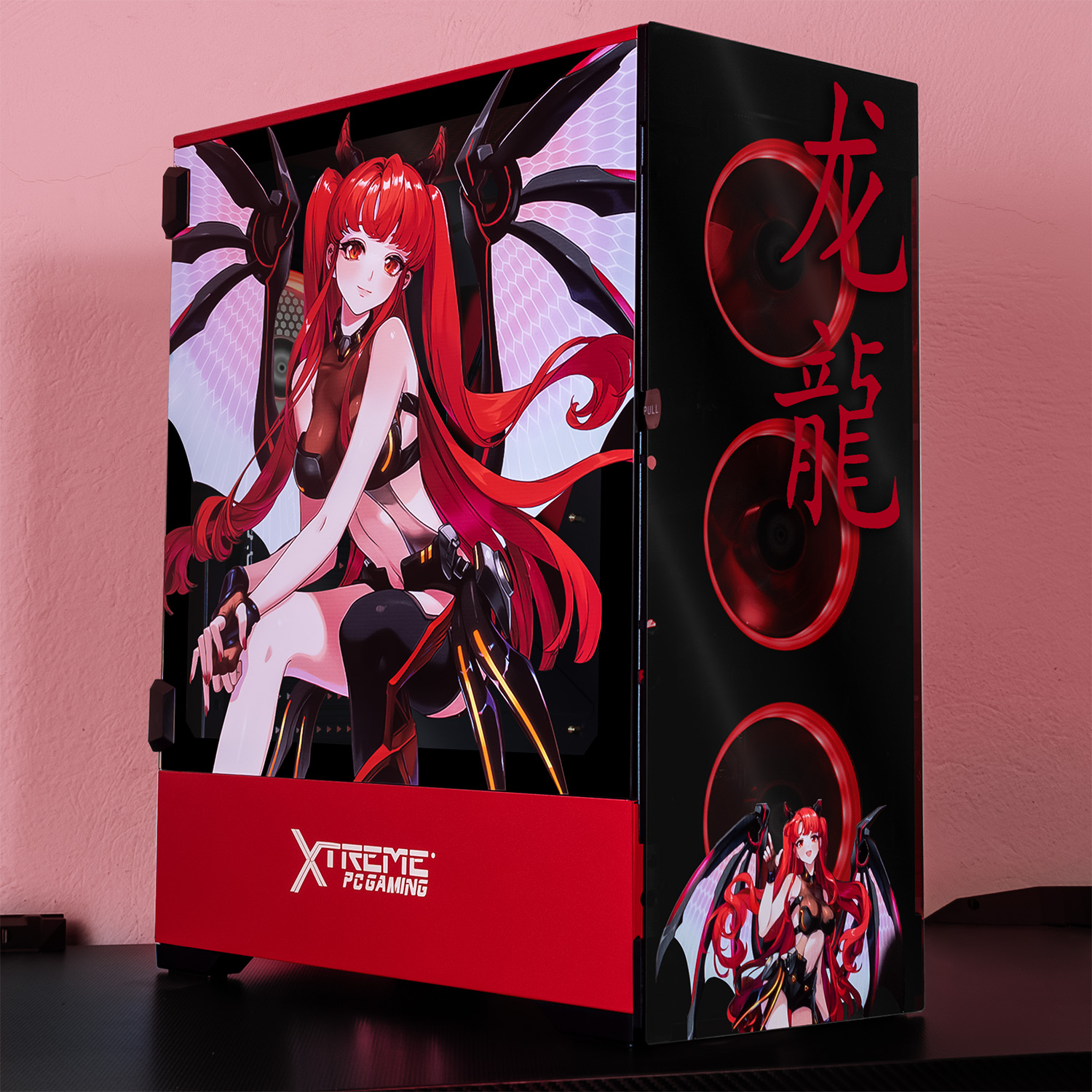 Foto 9 pulgar | Gabinete Gamer Xtreme Pc Gaming Scarlet Dragon Edition Torre Completa E-atx/atx/micro Atx/itx Fan 4x120mm Cristal