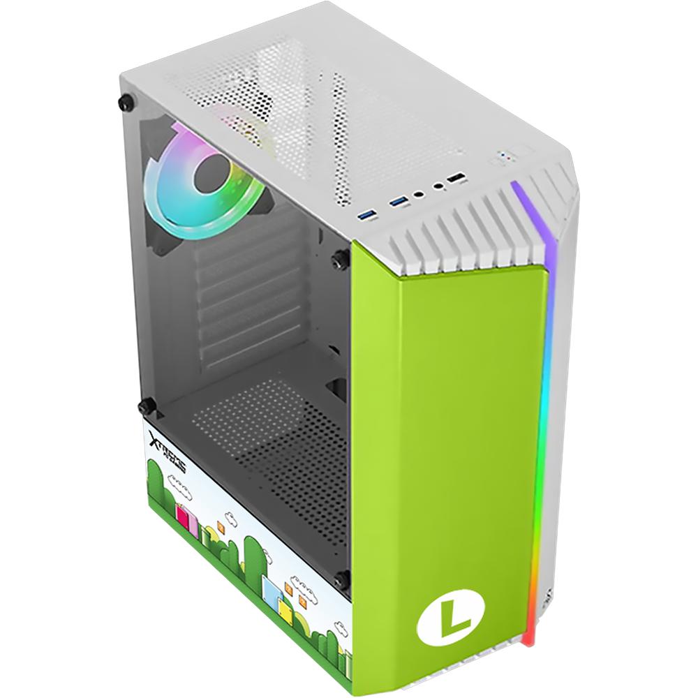 Foto 5 pulgar | Gabinete Gamer Xtreme Pc Gaming Luigi Edition Cxtlubign Media Torre Atx/micro Atx/itx Fan 1x120mm Cristal Templado R