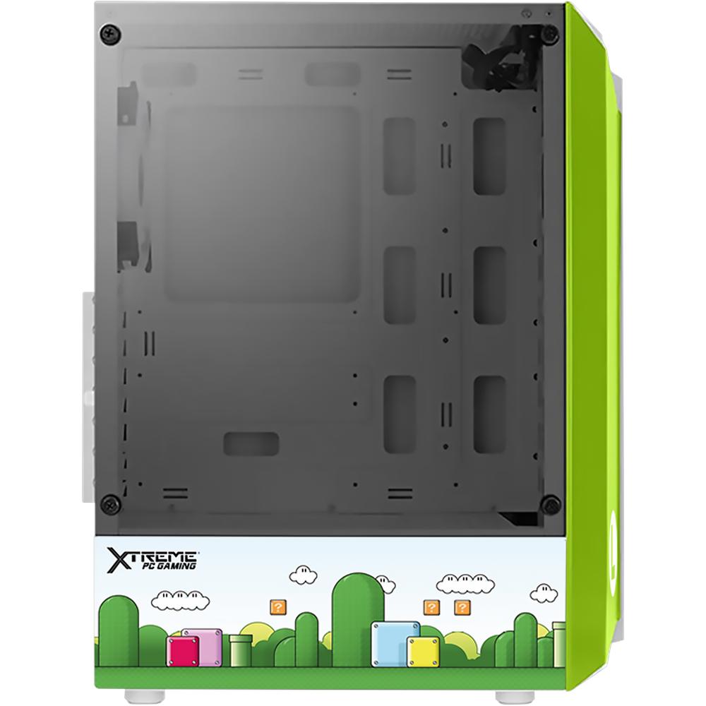Foto 6 pulgar | Gabinete Gamer Xtreme Pc Gaming Luigi Edition Cxtlubign Media Torre Atx/micro Atx/itx Fan 1x120mm Cristal Templado R