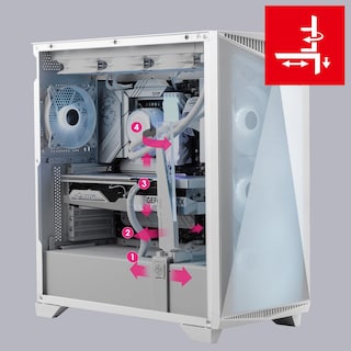 Foto 4 | Gabinetes MSI MPG Gungnir 300r Airflow Blanca con 4 Ventiladores ARGB de 120 mm - Venta Internacional