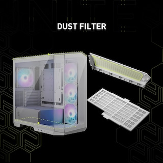 Foto 7 | Funda para PC MSI Mag Pano M100r Pz Blanca Micro-ATX con 4 Ventiladores ARGB - Venta Internacional